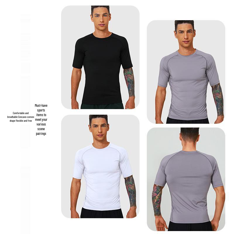 Men's Quick-Dry Compression T-Shirt for Training, Basketball, Running, Cycling, and Fitness