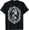 Victorian Gothic Frame Death Portrait with Skull and Spiders T-Shirt