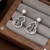 Gourd hollow design sense new national style fashion exquisite pearl inlaid zirconium neck chain simple high-end exquisite temperament niche