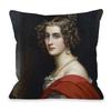 European Royal Court Lady Young Woman Portrait Painting Sofa Throw Pillowcase Rose Flower Home Decoration Art Cushion Cover
