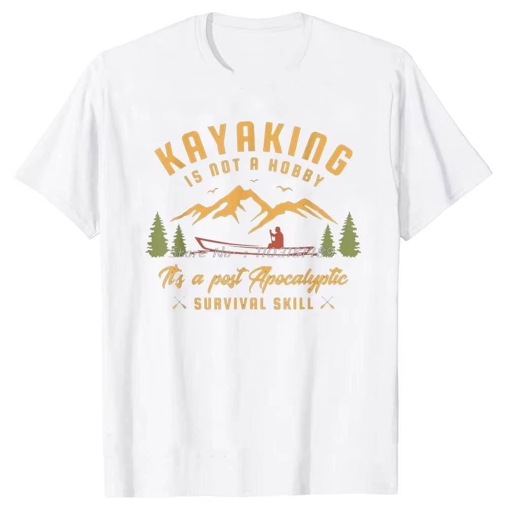 Kayaking Lover My Heartbeat Is A Kayak Vintage Color T Shirt for Men New Tops Tees  Male T Shirt Simple Style Short Sleeve