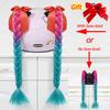 2pcs Quality Braids For Motorcycle Helmet Ponytail Sucker Braids Wig For Woman Helmet Decor Ears Twist Accessories 164 Colors