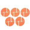 5Pcs Diving Line Marker Cave Dive Marker Scuba Safety Rope Line Marker PVC Round Shape for UnderwaterOrange