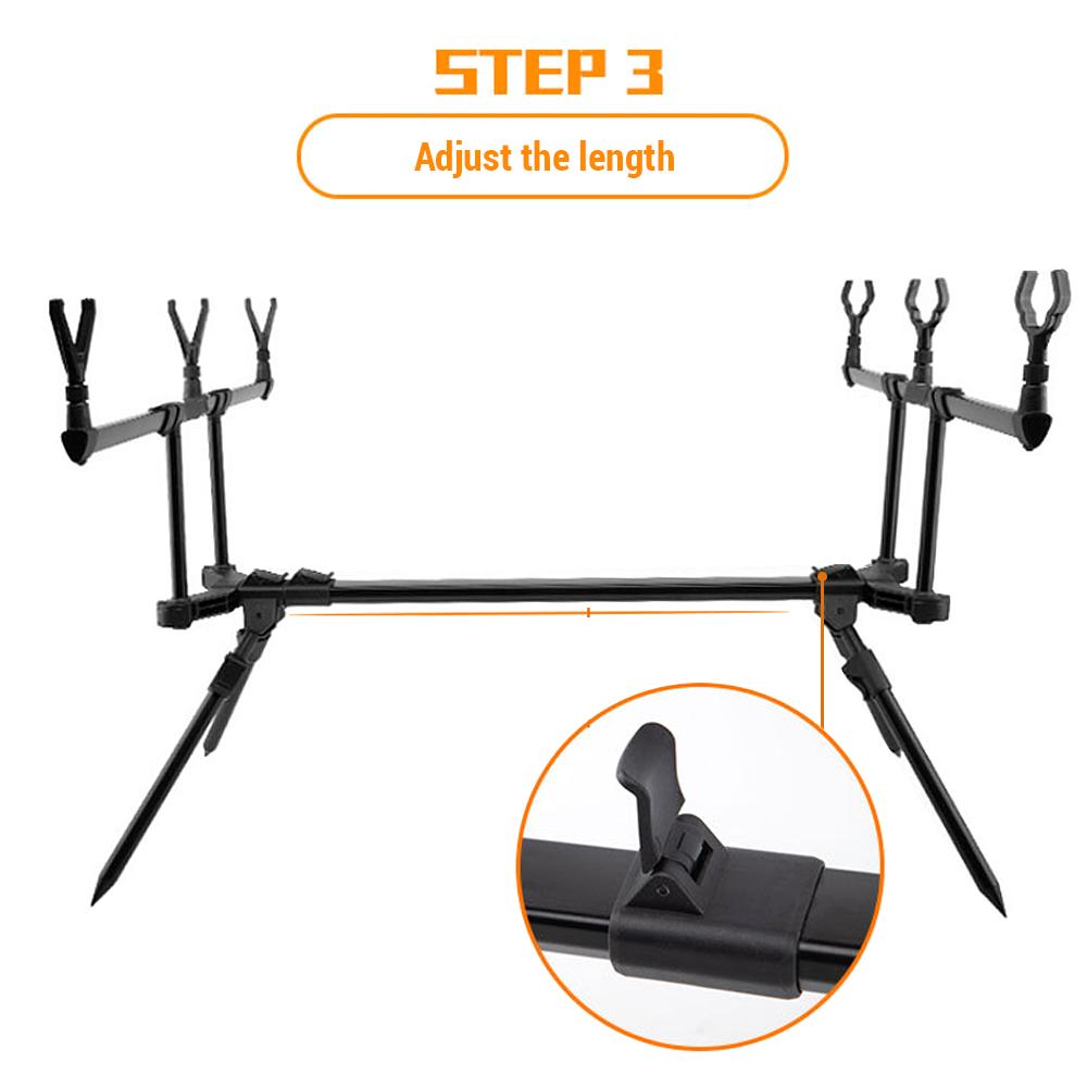 Adjustable Retractable Carp Fishing Rod Pod Stand Holder Fishing Pole Pod Stand