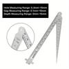 Depth Gauge Feeler Gauge Taper Gauge Stainless Steel Welding Taper Gap Gauge Depth Ruler Hole Inspection Tool Hole Size Gage