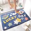 2pcs Imitation Cashmere Floor Mat Bathroom Absorbent Foot Mat Non-slip Cartoon Home Floor Mat