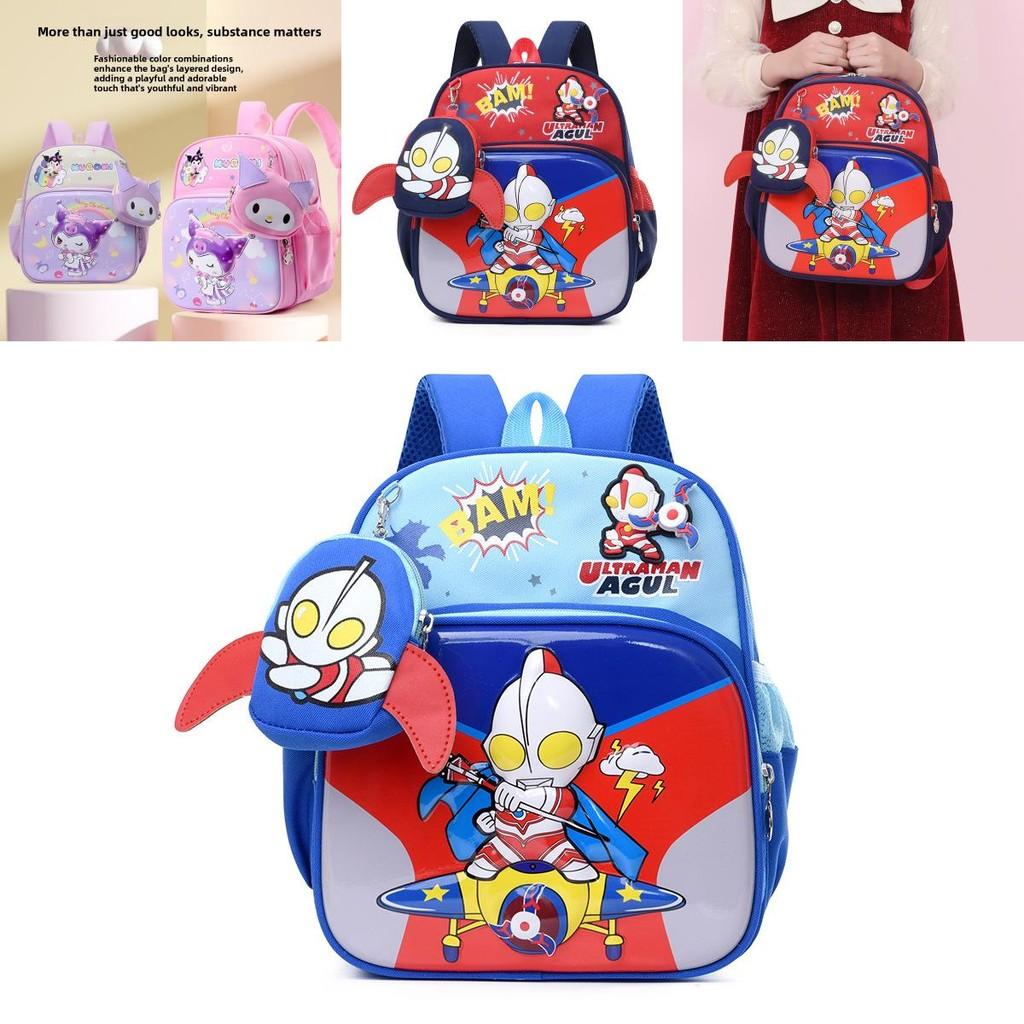 Ultraman Kuromi Melody Pattern Childrens Backpack With Breathable Oxford Fabric For Kindergarten Daily Use