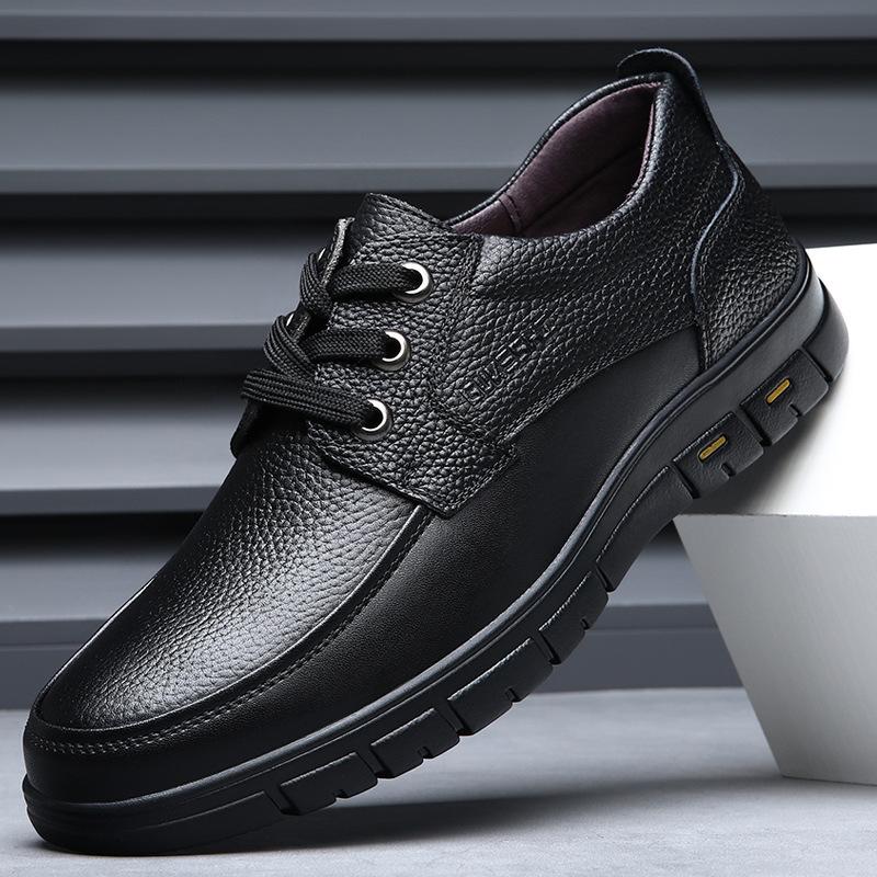Leather Shoes, Leather Low-top, Wenzhou Flat-bottomed Security, Car Repair, Thick-soled, Deodorant, Non-slip, Wear-resistant and Dirt-resistant, Wo