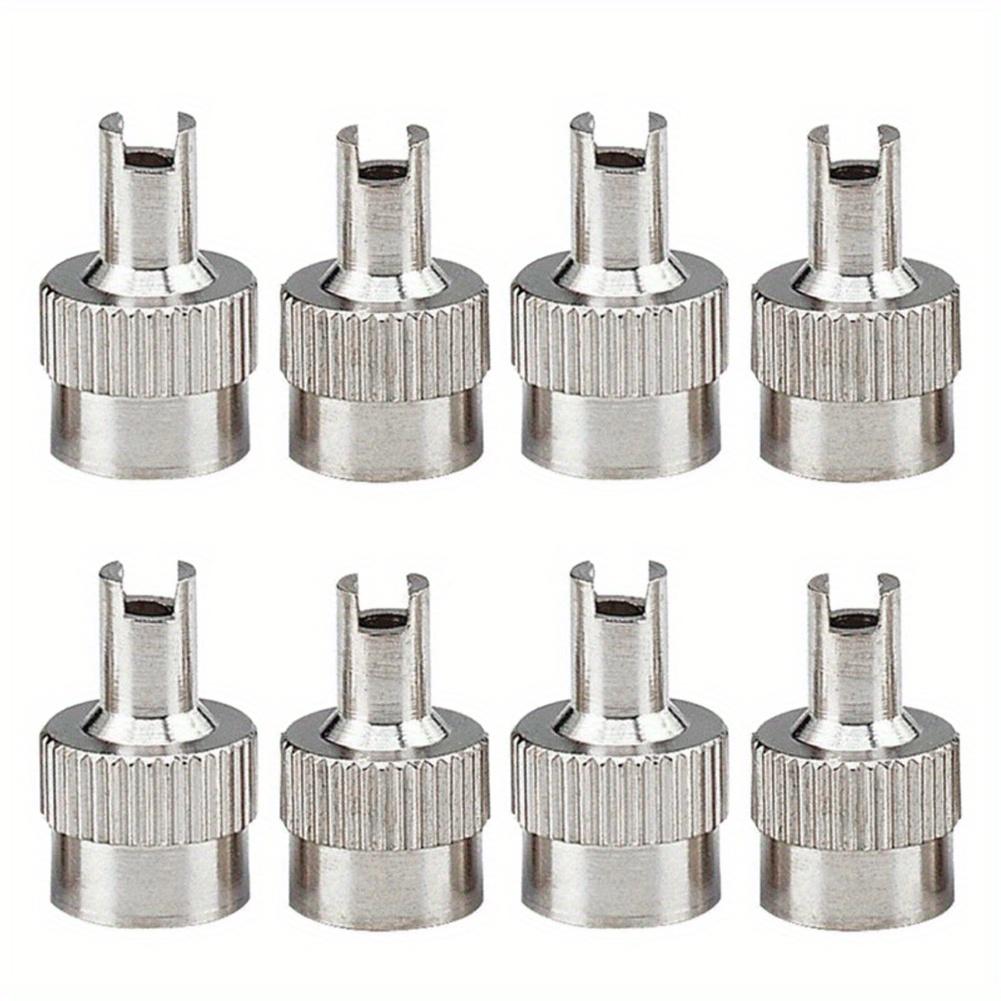 20pcs Wheel Tire Valve Lid Cover Leak-proof Tire Valve Stem Cap Copper Slotted Head Stem Cover Auto Repair Parts
