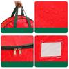 Christmas Round Storage Bag Large Capacity Zipper Closure Dustproof Multi Purpose Organizer Pouch For Gift Wrapping Travel Home Organization