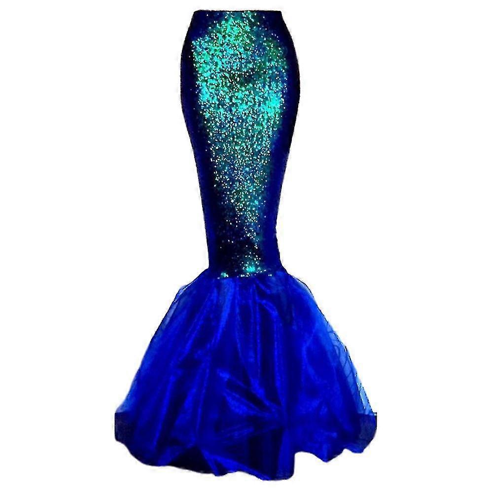 Costume Principessa Sirenetta Ariel Cosplay Gonna a Coda di Pesce Laccata Halloween Biling Bodycon Vestito Festa Donna Travestimento Elegante