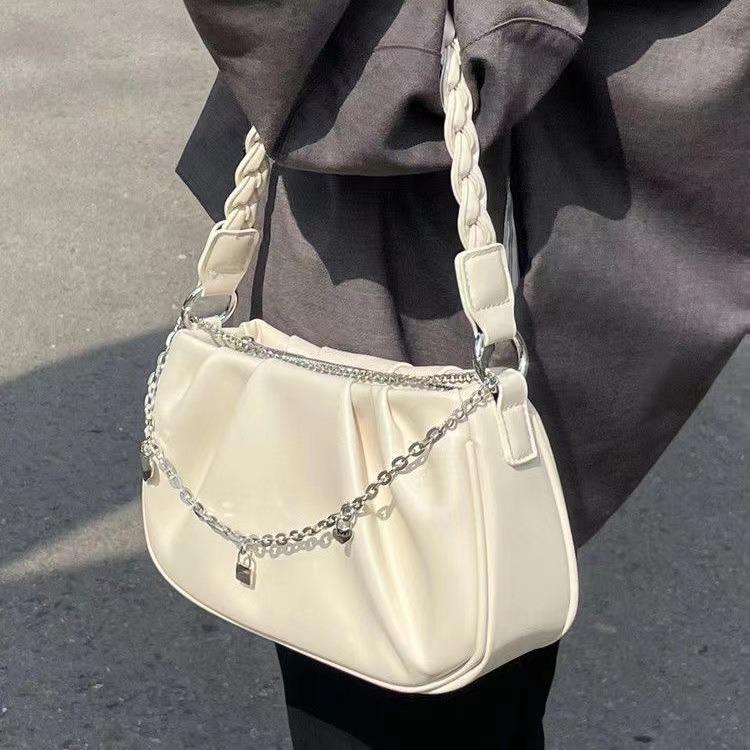 

Women s Pleated Cloud Square Handbag: Stylish & Versatile Underarm Bag