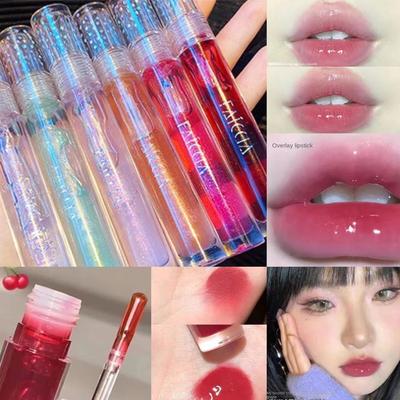 Luciu de buze Silky Water Glide Oglindă Bip Glazură de buze Jelly Lip Gloss Hidratant Cosmetice pentru studenți Luciu de buze Ruj de lungă durată rezistent la apă Antiadeziv