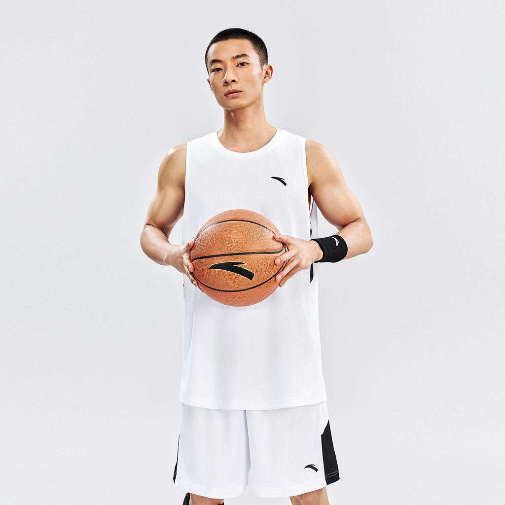 Anta Logo Breathable Moisture-Wicking Quick-Dry Sports Fitness Running Professional Training Tank Top Shorts Basketball Set Men Sportswear 952621205-1