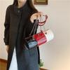 Bolsos de Hombro con Cadena de Moda Para Mujer Color de Contraste Cuero Pu Bolso de Mano Costura Tricolor Bolso Cilíndrico Casual Pequeña Capacidad Bolso Cruzado