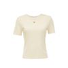 VEROMODA Women's Lyocell T-Shirt with Heart Rhinestone & Rounded Hem