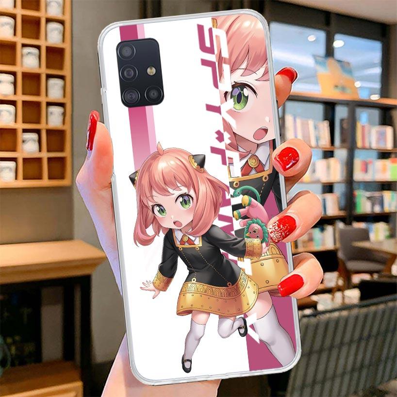 Anime Spy Family Anya Cover Phone Case For Samsung Galaxy A12 A22 A32 A52 A72 A02S Phone Case Note 20 Ultra 10 S10 Plus A51 A71