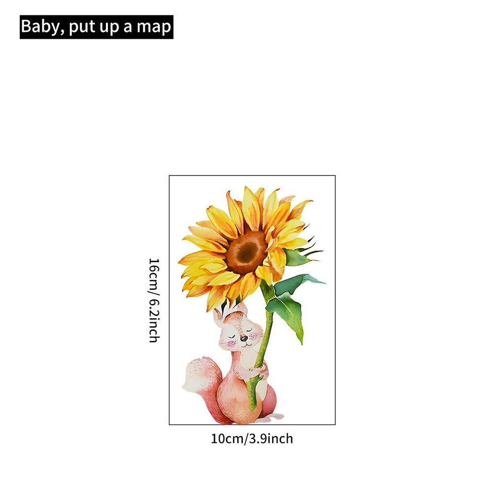 Cute Squirrel Switch Stickers for Living Room & Entryway, Self-Adhesive Animal Wall Decals Home Decor