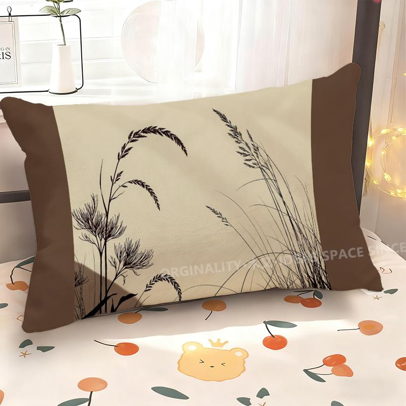 Minimalist Grass Pattern Pillowcase Suitable For Sofa Bedroom Car Pillow Cover Cushion Rectangular Back Cushion