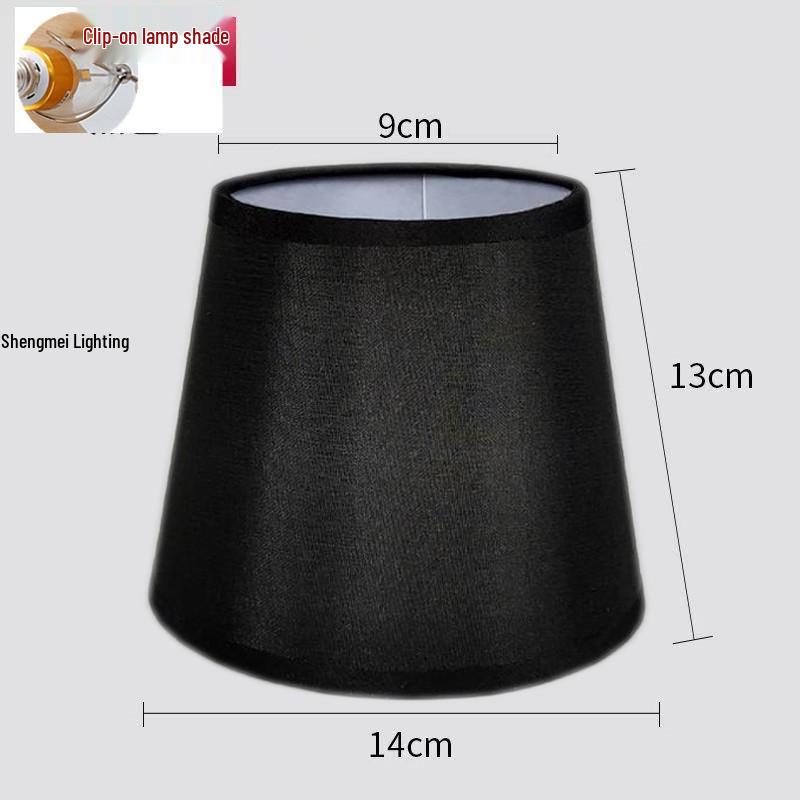 European Crystal Chandelier Fabric Lampshade, Clip-On, E27 Large Base, E14 Candle Bulb, Wall Light Shell Shade