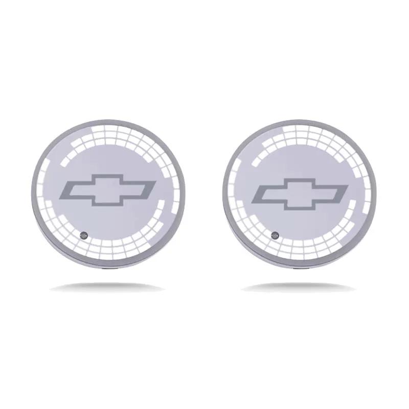 AABHD1 For Chevrolet Cruze Spark Aveo Captiva Trax Sail Orlando Sonic Corvette Silverado LED Car Water Coaster Light Drinks Holder Mat