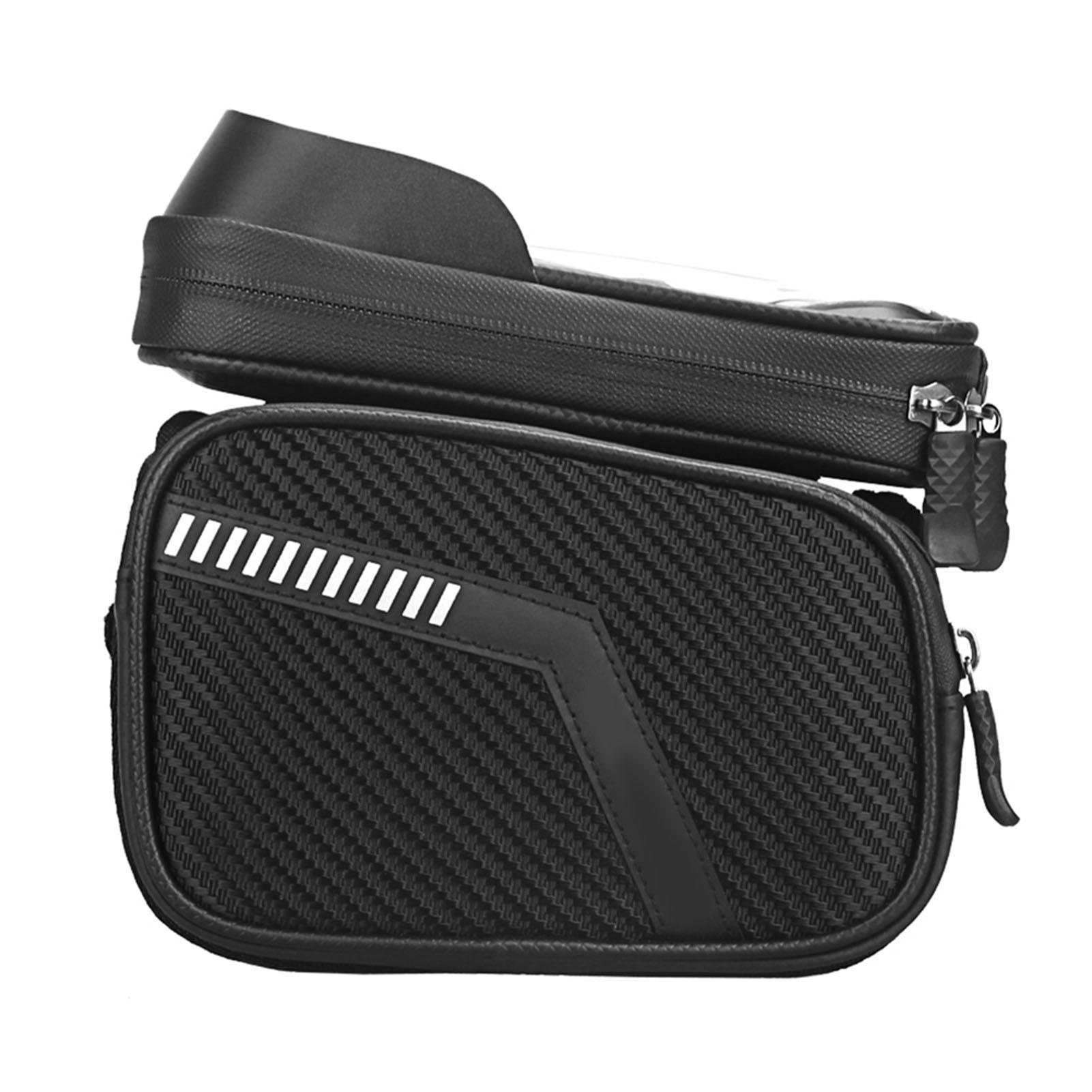 

Waterproof Bicycle Frame Bag Double Pouch Bike Top Tube Bag MTB Mountain Bike Cycle Pannier Bag Touchscreen Phone Case