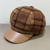 MEET SUNNY Women's Plaid Octagonal Newsboy Beret