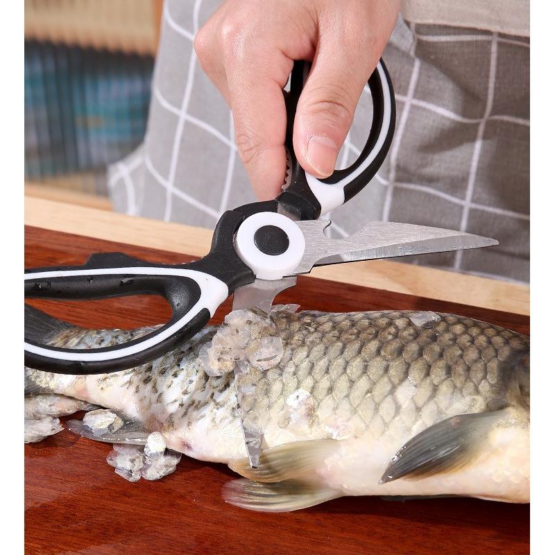 1pc Heavy-Duty Stainless Steel Kitchen Scissors Multifunctional Duck Fish Chicken Cutter Shears Household Kitchen BBQ Gadgets