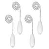 Wooden Ceiling Fan Chain Pulls 4Pcs: Pendant Pull Chain Extension for Ceiling Light Lamp Fan Replacement
