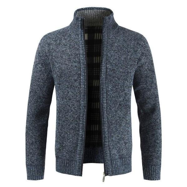 Cardigan da uomo maglioni primavera autunno maglione da uomo maschio solido moda vestibilità spessa sottile tenere caldo maglione casual cappotto da uomo invernale