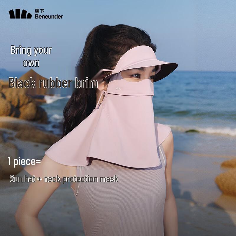 beneunder AL341 Black Brim UV Sun Protection Face Mask