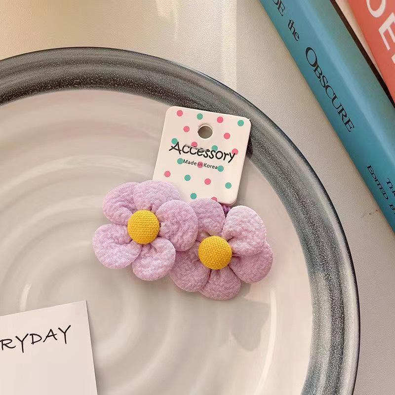 

Милая цветная повязка для волос с цветком: Эластичная и нежная резинка для хвоста для девочек и малышей, идеальный аксессуар для волос на все случаи жизни flower hair band фиолетовый