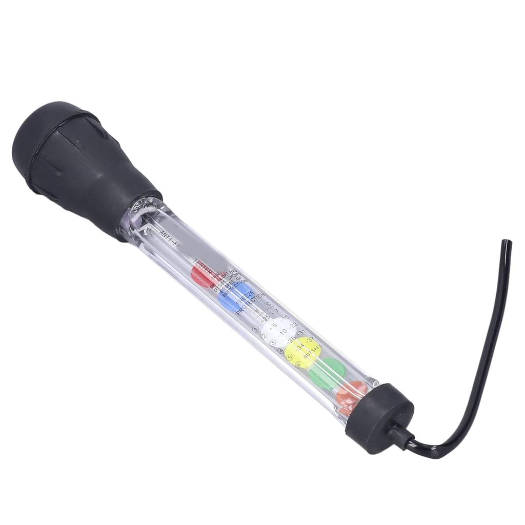 Car Hydrometer Tester for Antifreeze and Coolant, Quality Analyzer, ABS and Rubber Material, Clear Glass Pipe, Fast Detection Tool