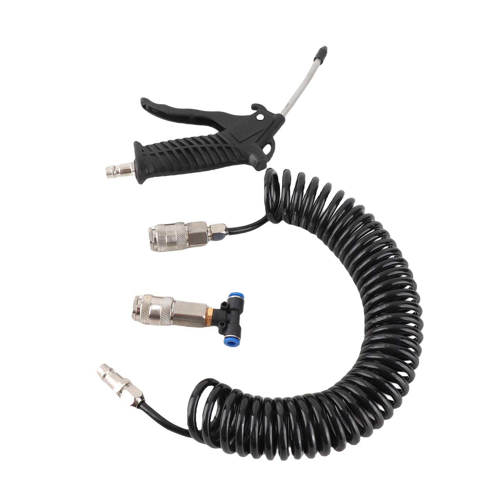 

Черный пистолет для продувки воздухом, пневматический комплект для выдувания воздуха, набор с маленьким европейским разъемом, полиуретановый шланг