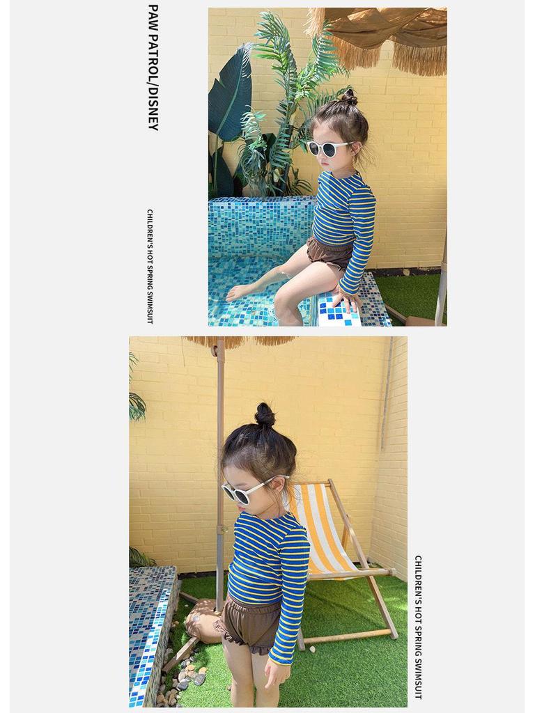 2025 New Girls' Swimsuit: Stylish Two-Piece & One-Piece Options for Young Children