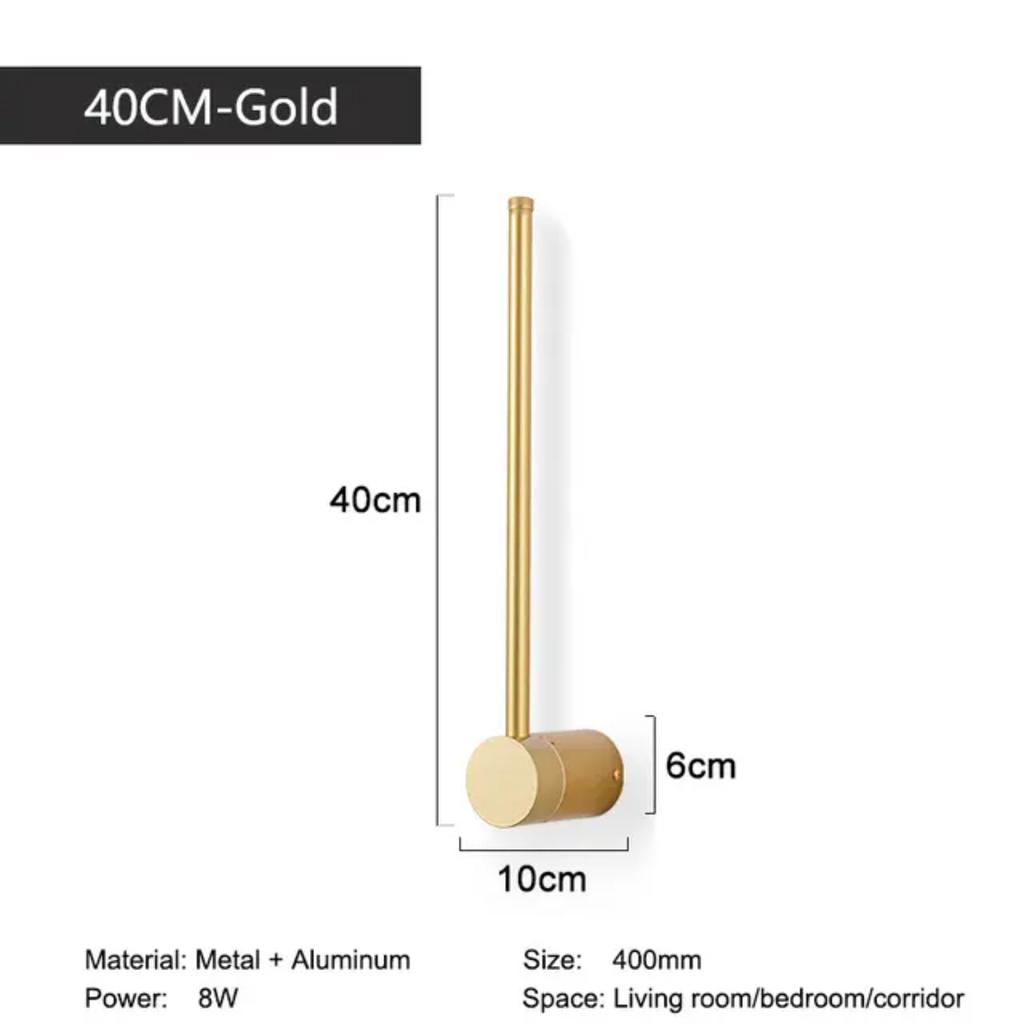 New Black Touch Switch Dimmable LED Wall Lamps Bedroom Living Room Indoor Gold LED Wall Lights Fixture Stairs Corridor Aisle