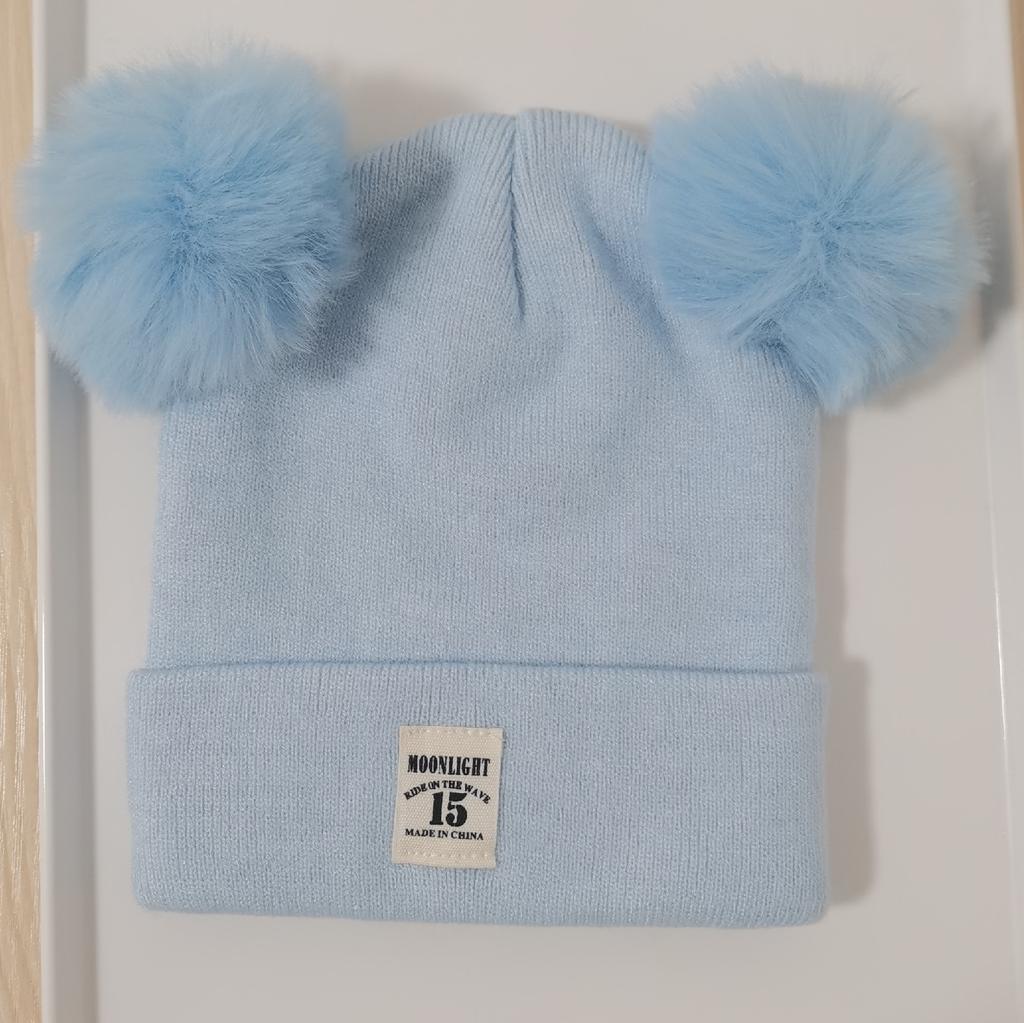 0-12 Months Baby Knitted Hat Scarf for Autumn and Winter Warmth