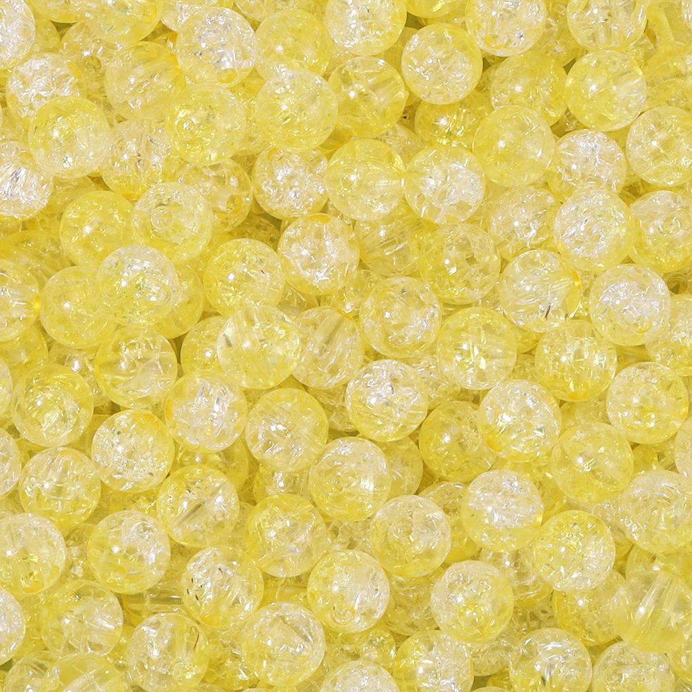 50pcs 8 10mm Acrylic Cracked Crystal Beads Double Color Glass Round Loose Bead For Jewelry Making DIY Bracelet Necklace Earrings