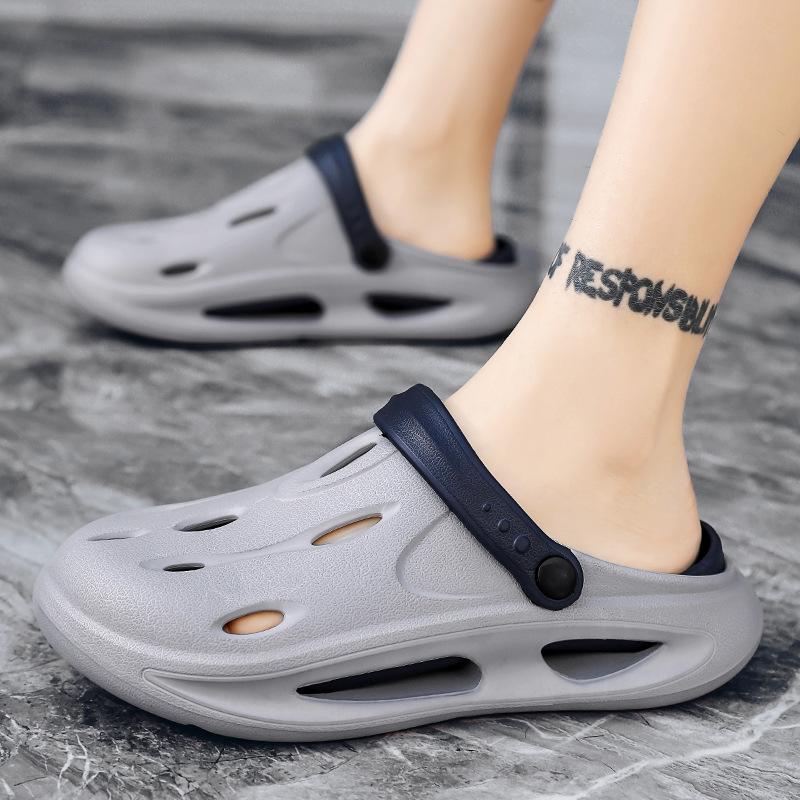 Hole shoes men's new summer platform travel beach bag head sandals outside