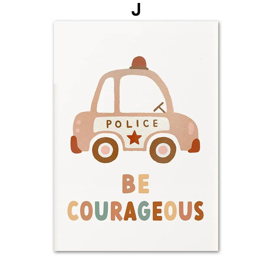 

Радуга Облако Алфавит Цифра Пожарная Машина Машина Скорой Помощи Плакаты И Принты Холст Картины Настенные Картины Декор Детской Комнаты 8X12inch 20x30cm