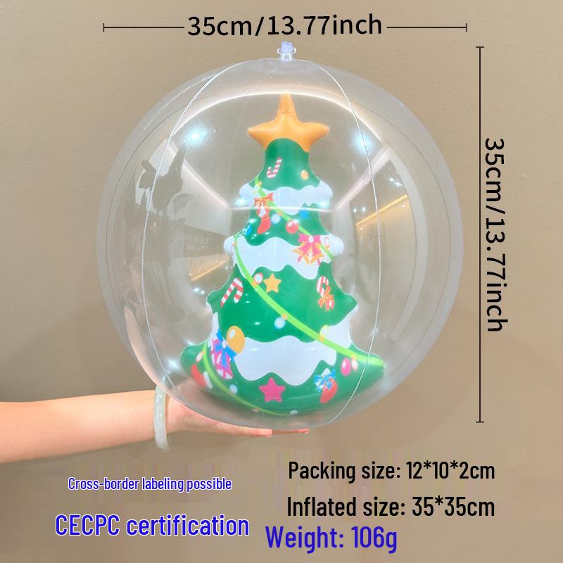 Cross-Border Christmas Courtyard Decoration: PVC Lantern & Inflatable Christmas Ball Set