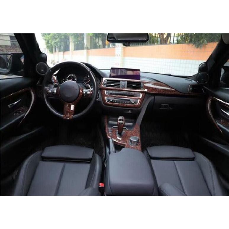 2013- For BMW F30 F32 F33 F36 Headlight Switch Control Cover Trim Wood Grain