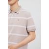 Septwolves Men's Breathable Striped Short Sleeve Polo Shirt