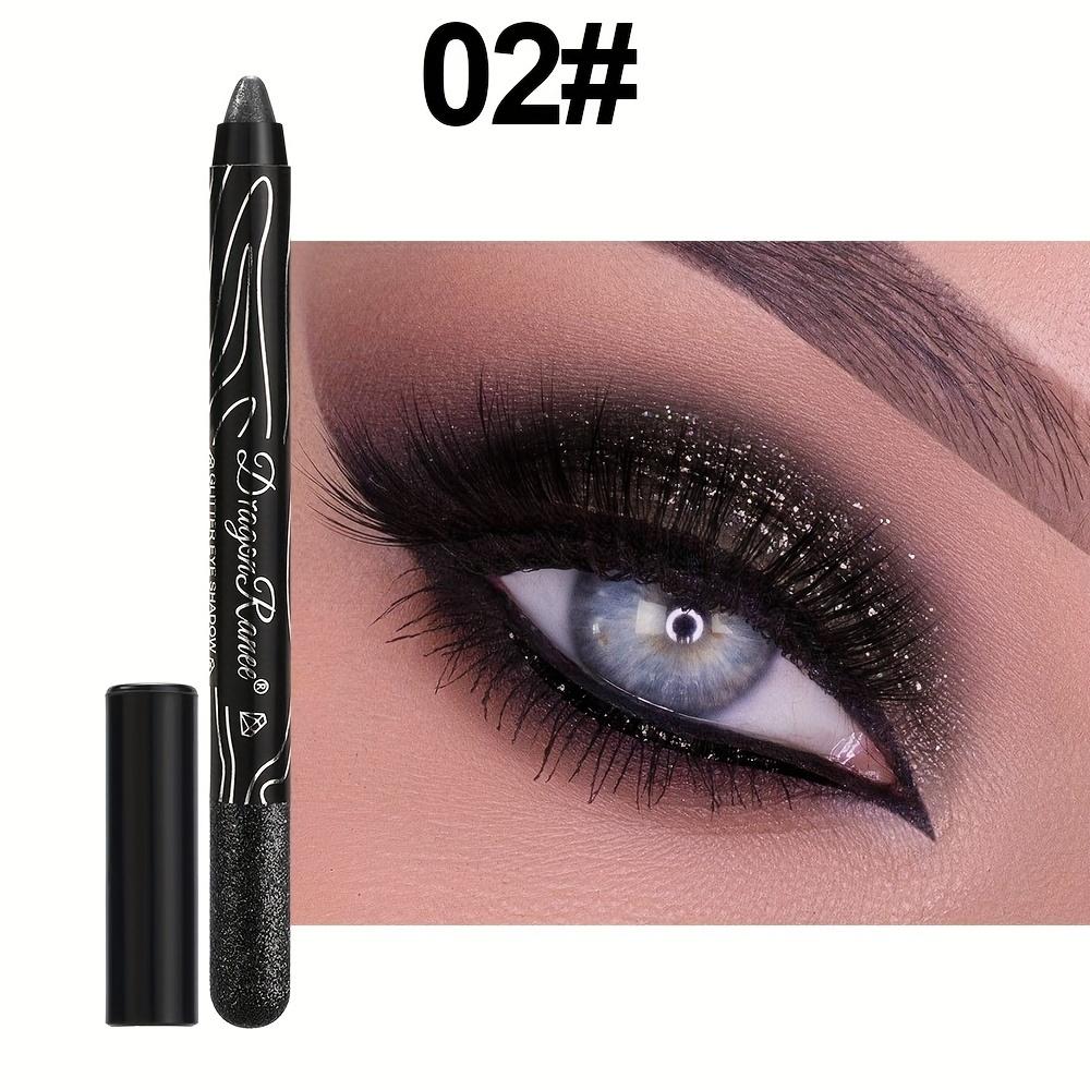 Shining Luster Eyeshadow Pencil 12 Color Mixing Palette Highlighting Eye Contouring and Eyeliner Long-Lasting Waterproof Eyeshadow Stick