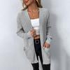 Herbst Winter Vintage Lose Langarm Top Einfarbig Strickjacke Strickwaren V-ausschnitt Pullover