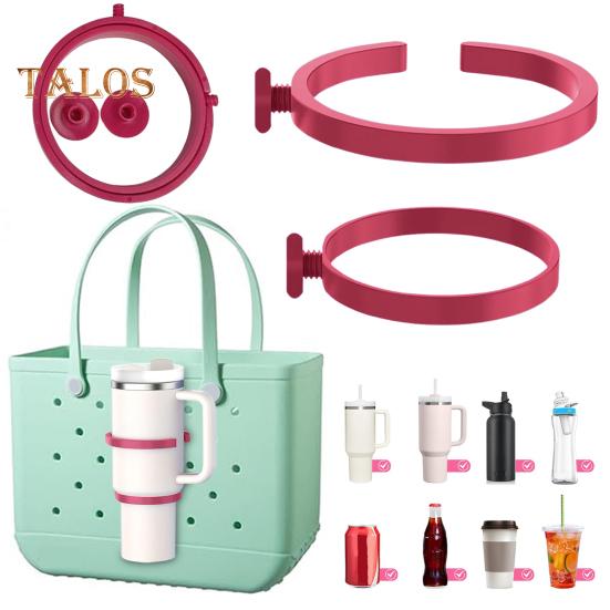 Universal Cup Holder for 30/40oz Tumblers 3-in-1 Beach Bag Attachment with Handles Multi-functional Cup Holder for Bogg Bag