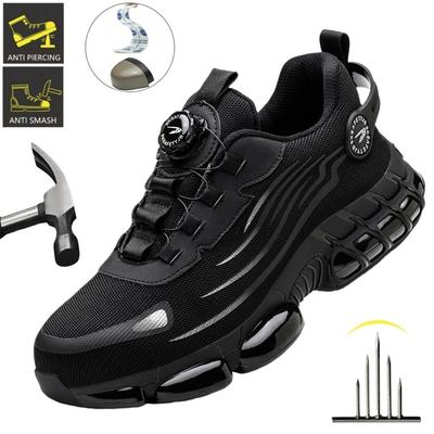 Anti-Smash Anti-Puncture Work Safety Shoes Men Steel Toe Work Sneakers Indestructible Shoes Protective Heavy Industryc Footwear