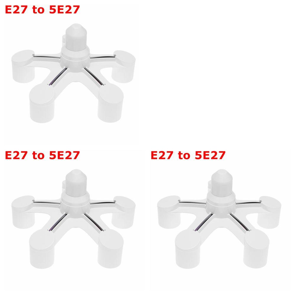 E27 LED Base Bulb Base E27 Socket E27 to 2/3/4/5/6 Bulb Head Light Socket Adapter Splitter Converter Screw Induction Lamp Holder