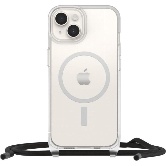 Coque de protection - otterbox - react necklace - iphone 14 - magsafe - transparent