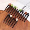 French Twist Pearl Beads Hair Stick Hair Clip Acetate U-Shaped Hairpin Vintage Tortoise Shell Women Hair Bun Pin Headwear